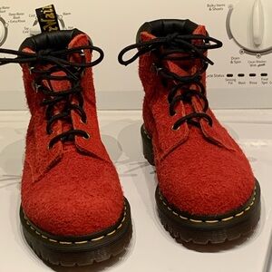 Red Suede Dr Martens Boots